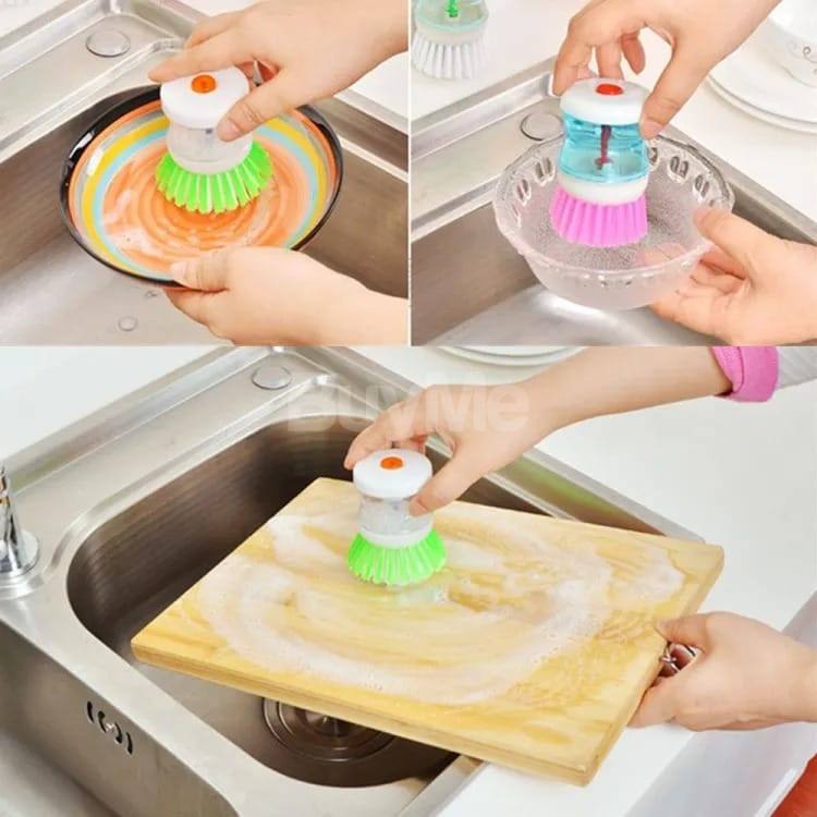 SOAP DISPENSING DISH WASHING BRUSH (P04636)