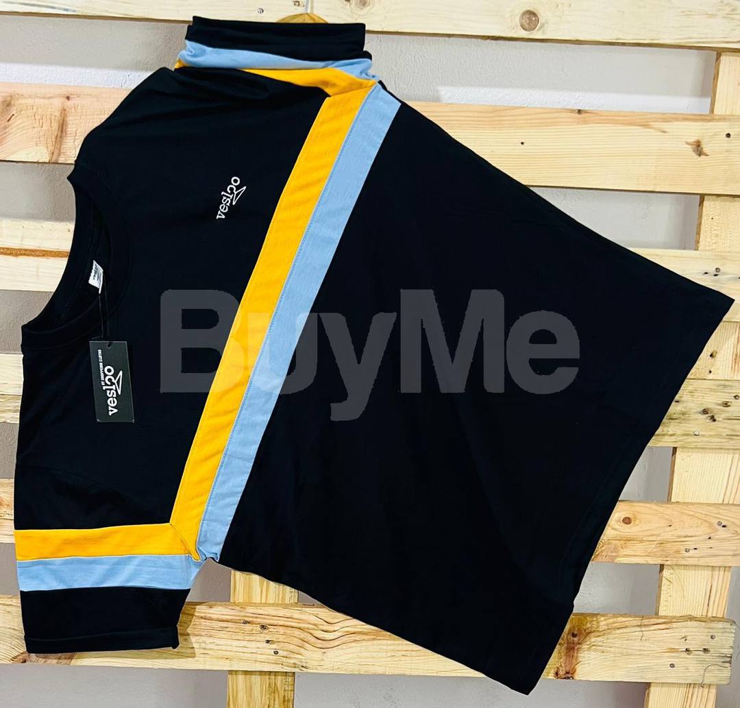 THREETONE CREW NECK TSHIRT - BLACK
