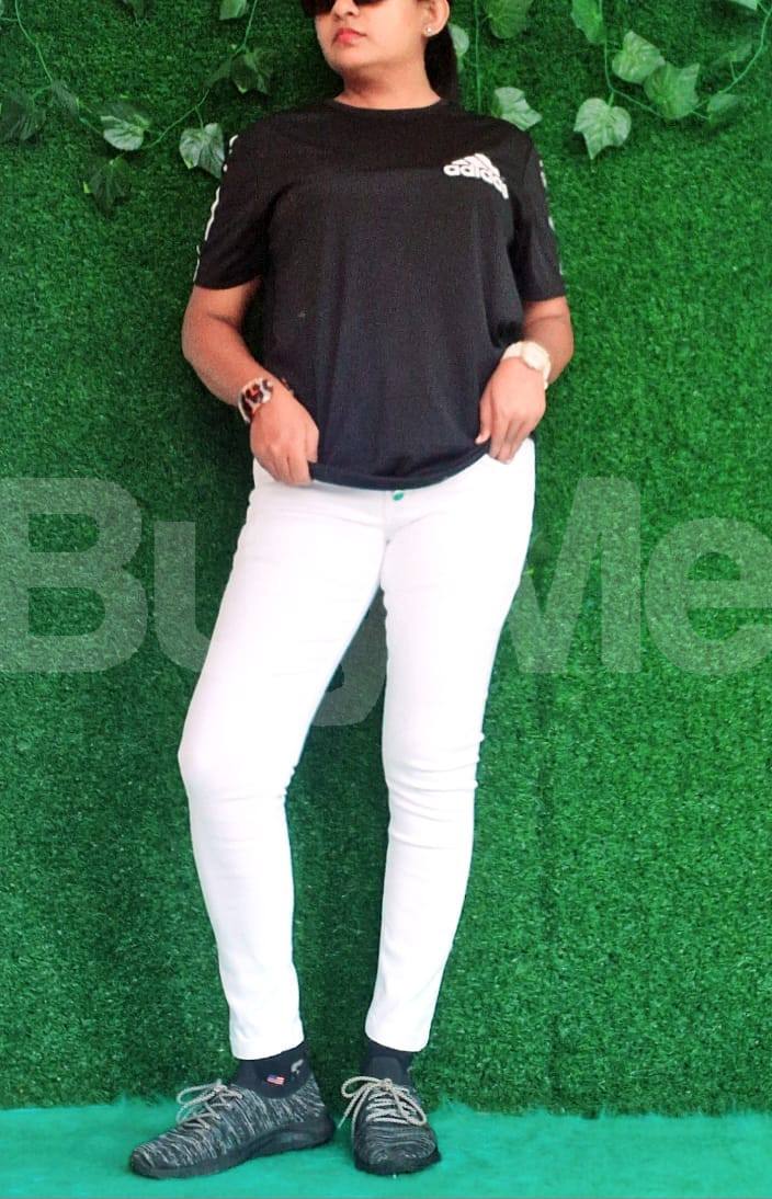 5 BUTTON NON PATCH DENIM - WHITE