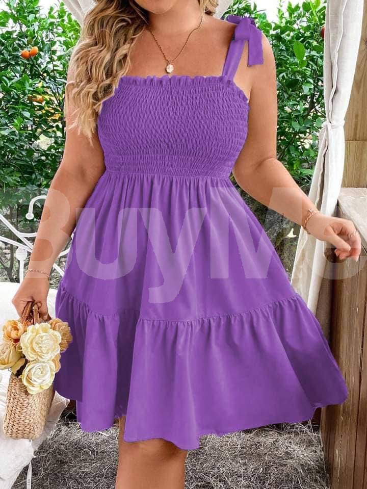 CASUAL LADIES FROCK - PURPLE