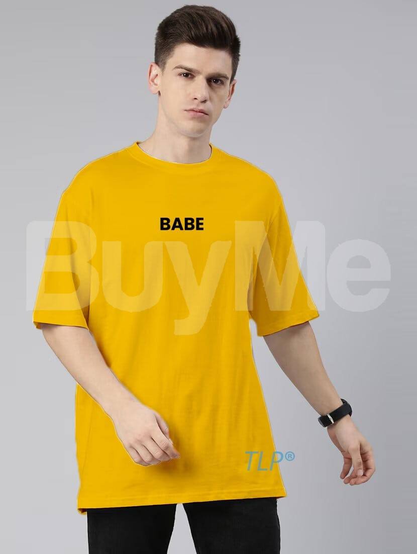 MENS'S CASUAL BAGGY YELLOW TSHIRT