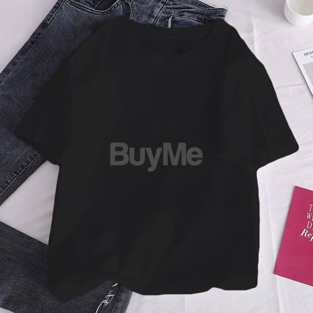 UNISEX PLAIN BAGGY TSHIRT - BLACK