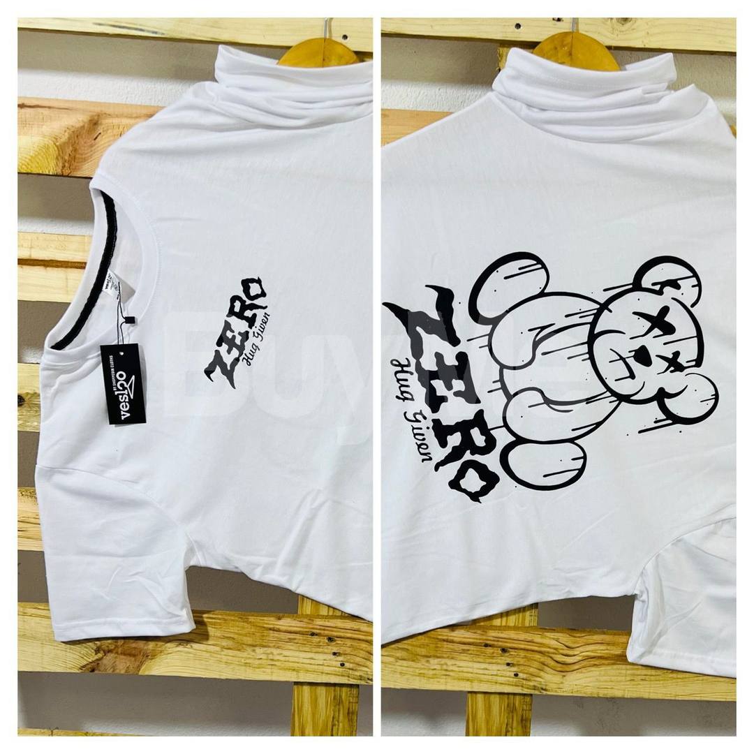CREW NECK BEAR TSHIRT - WHITE