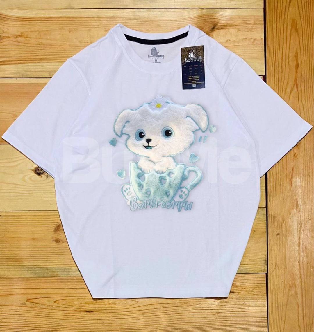 LADIES BAGGY T SHIRT - WHITE