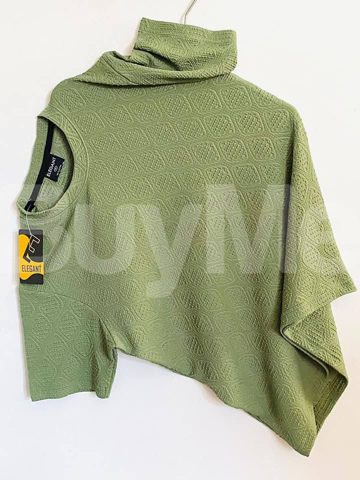 POPCORN EMBOSS T-SHIRT - SAGE GREEN