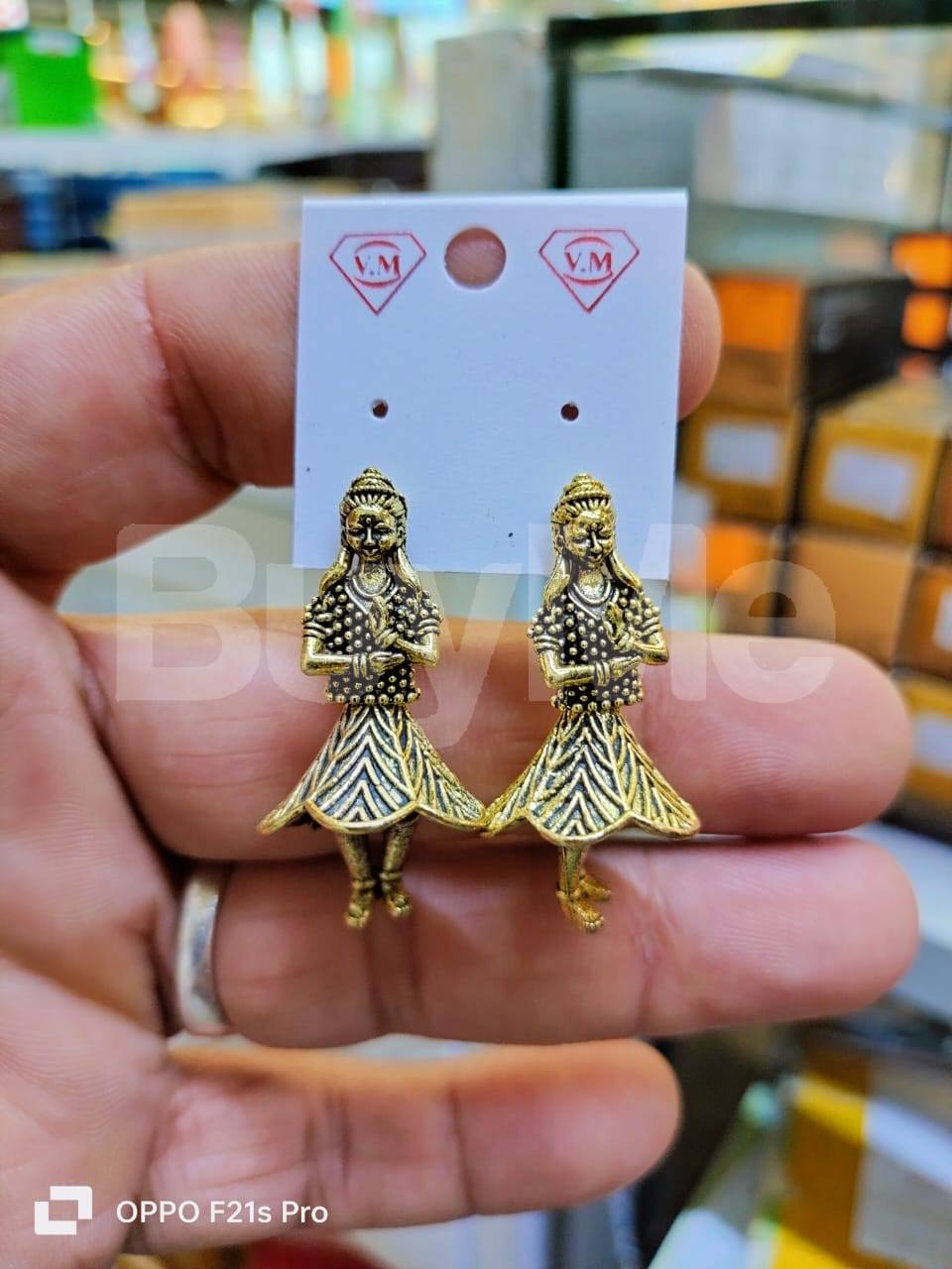 FANCY JUMKI EARRINGS - GOLD