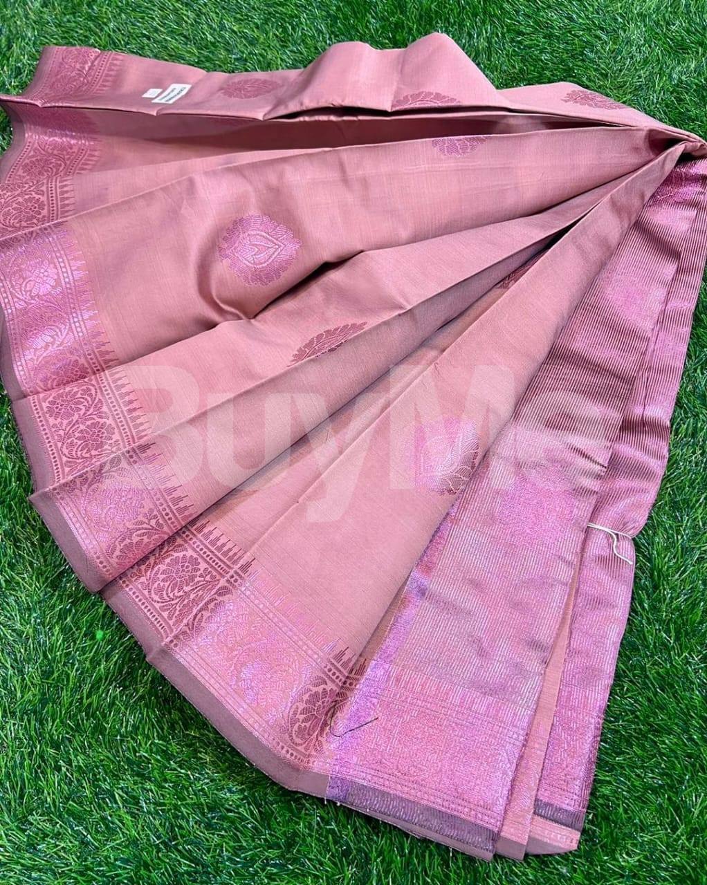 DAZZLING COTTON SAREE - PINK