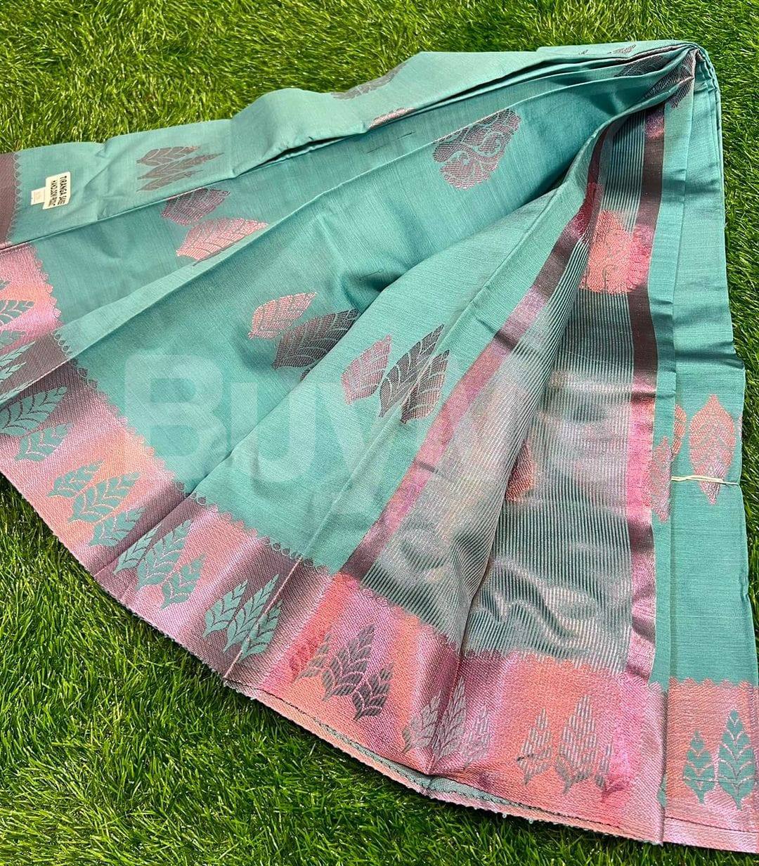 DAZZLING COTTON SAREE - BLUE