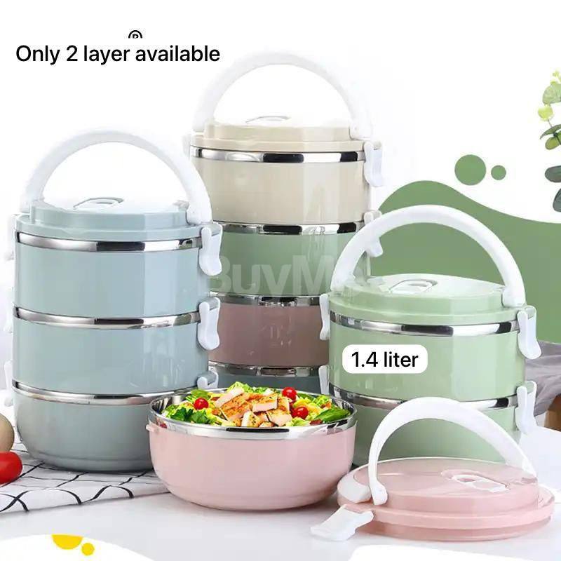 LUNCH BOX MULTI-LAYER KIDS STAINLESS STEEL THERMAL HEATED BENTO BOX FOOD CONTAINER