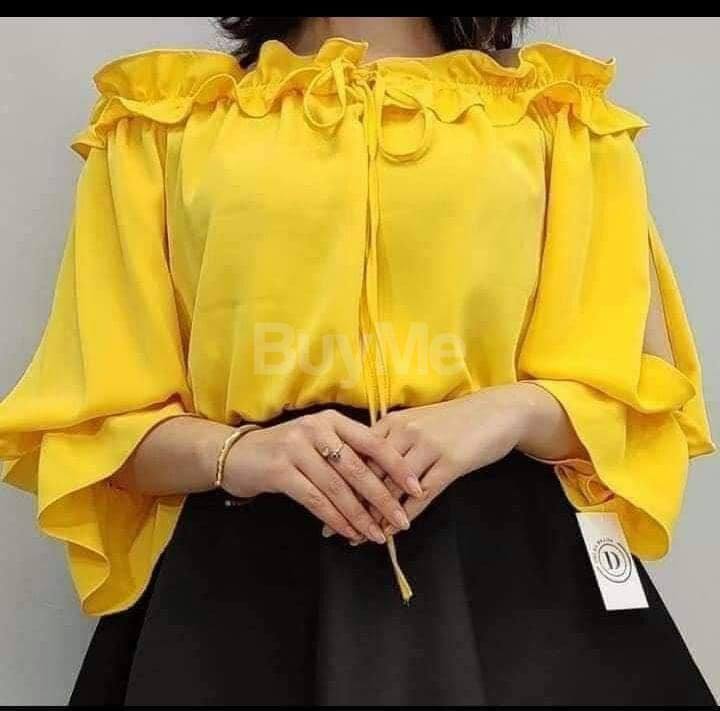 OFF SHOULDER TOP - YELLOW
