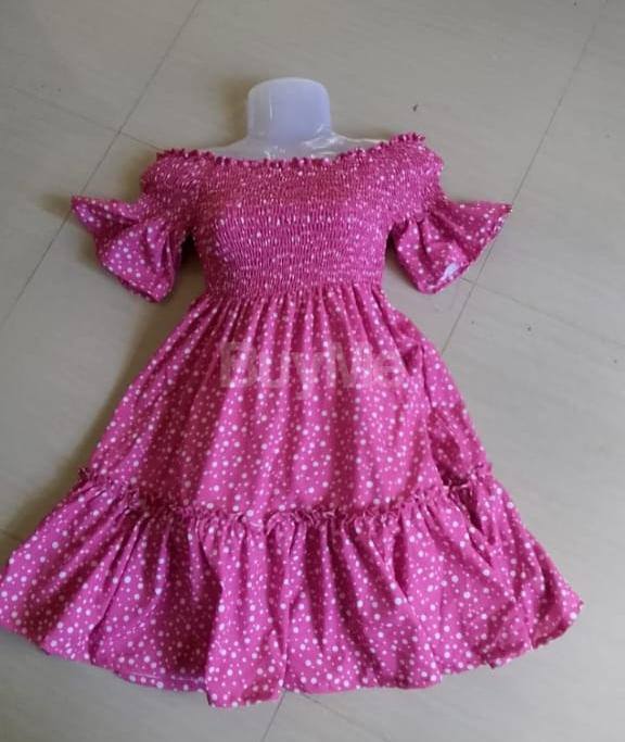 LADIES SHORT FROCK - PINK