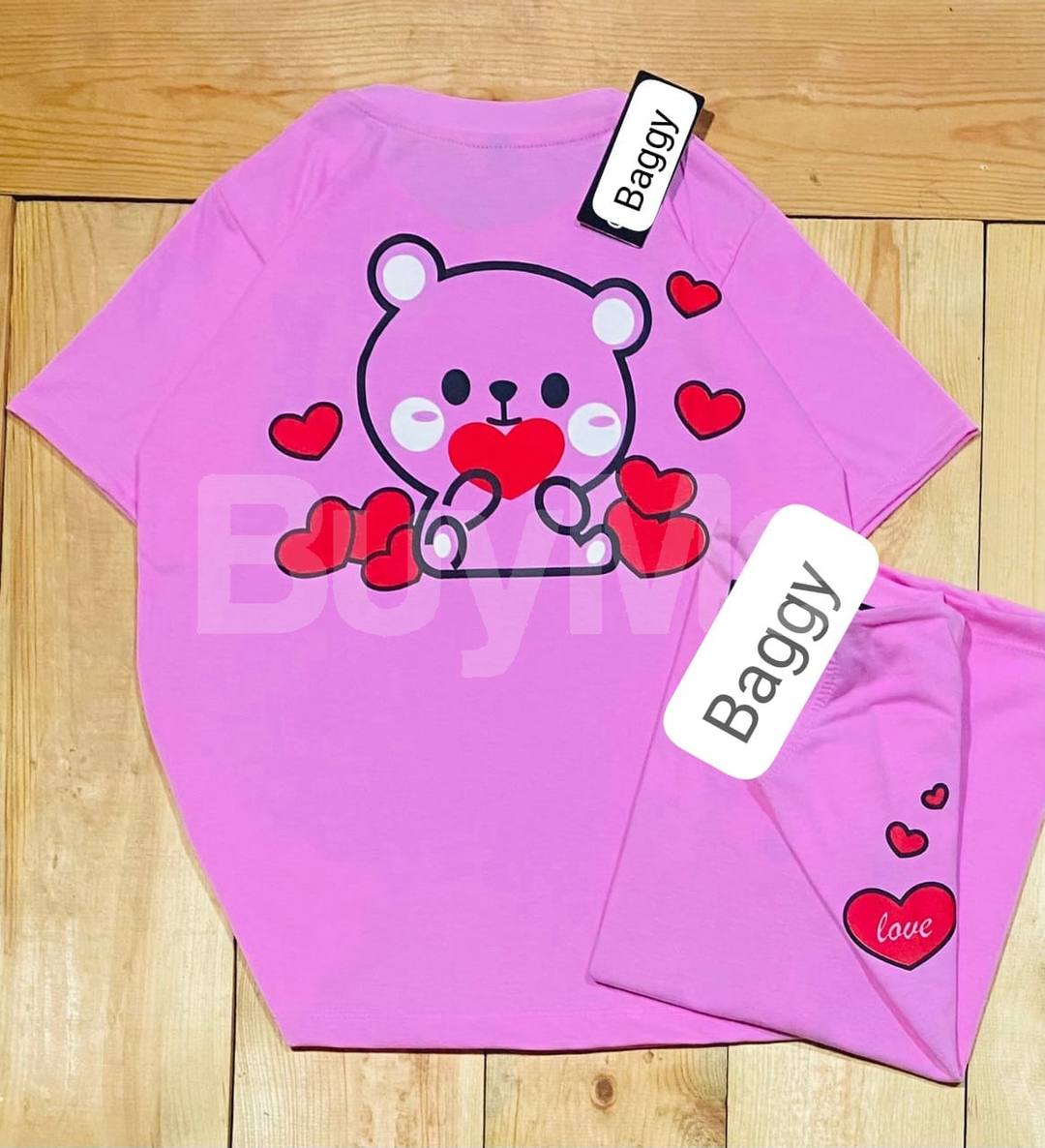LADIES BAGGY T-SHIRT - PINK