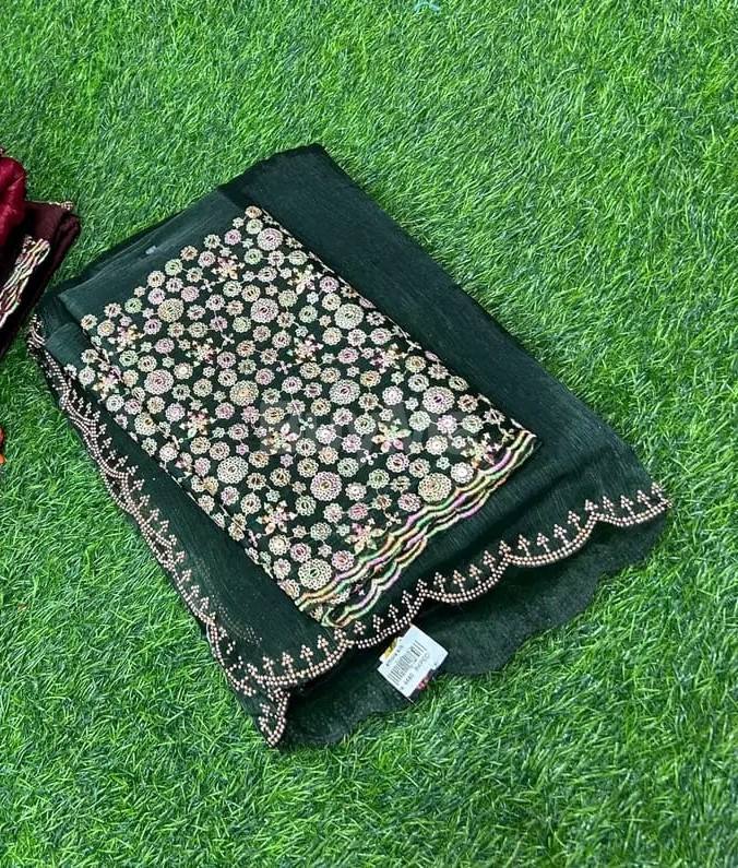LADIES PARTY-WEAR SAREE - GREEN