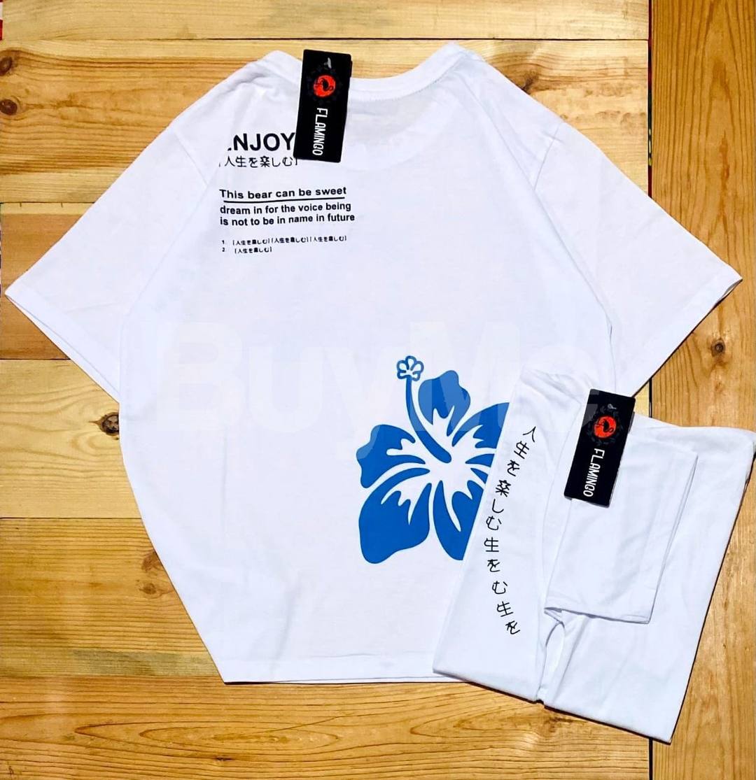PRINTED BAGGY T SHIRT - WHITE