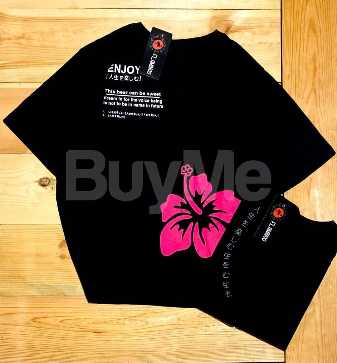 PRINTED BAGGY T SHIRT - BLACK