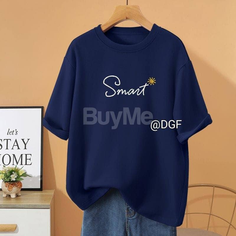 SMART BAGGY T SHIRT - NAVY BLUE