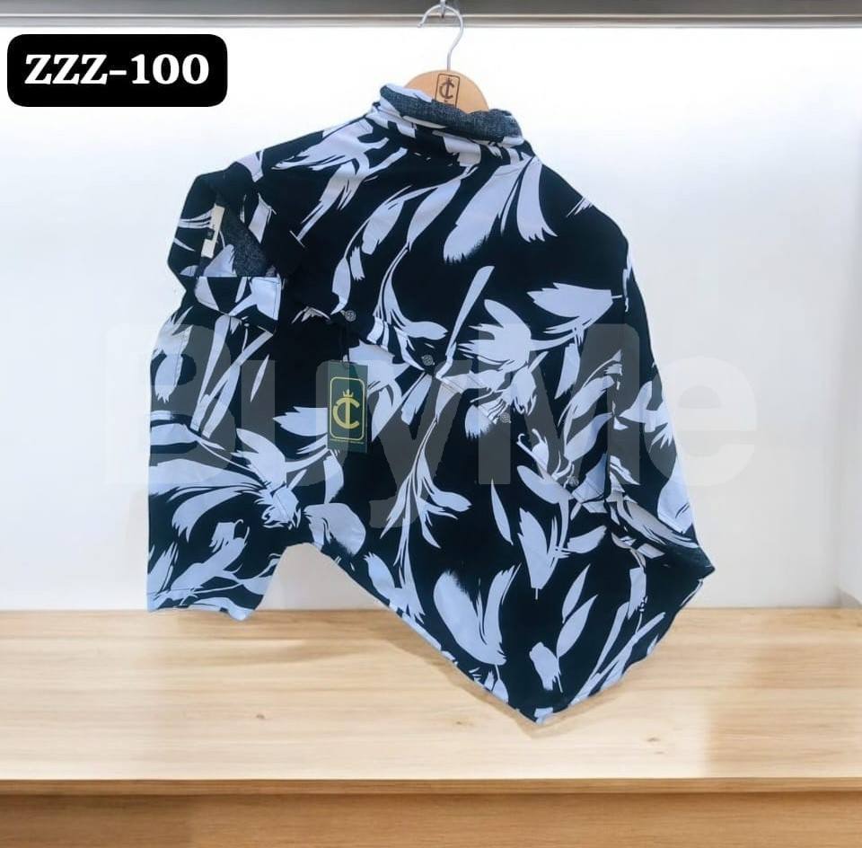 HAWAIN SHIRT HALF SLEEVE - BLACK
