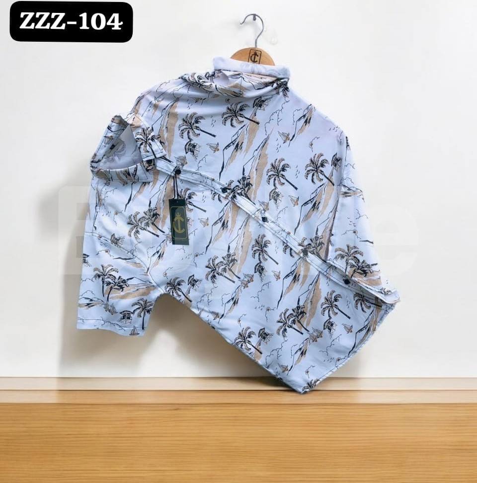 HAWAIN SHIRT HALF SLEEVE - WHITE