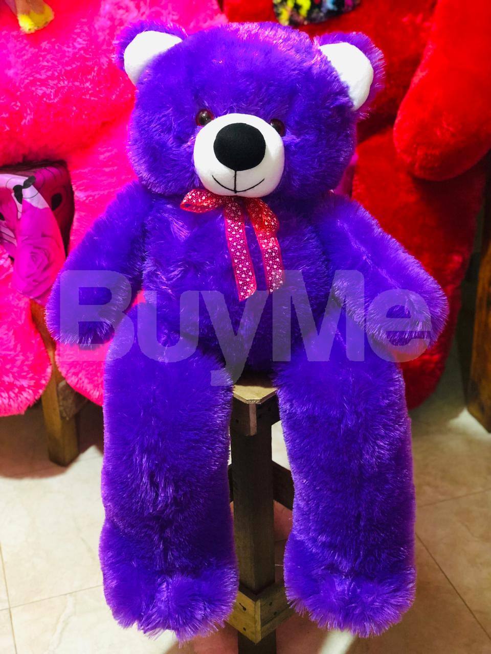 3FT TEDDY BEAR - PURPLE