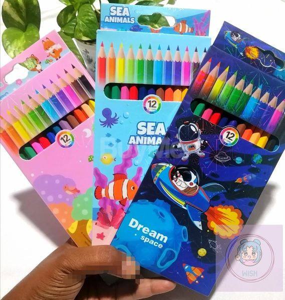 SCHOOL STATIONERY 12 COLOUR PENCIL SET