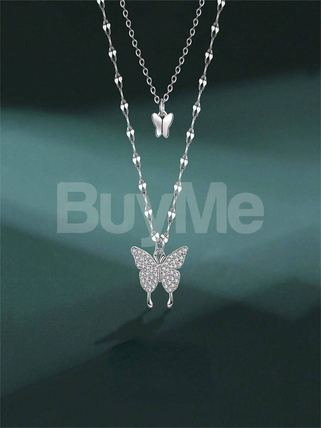 BUTTERFLY DROP NECKLACE