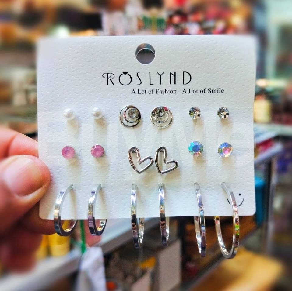 ROSLYND BUTTON EARRINGS