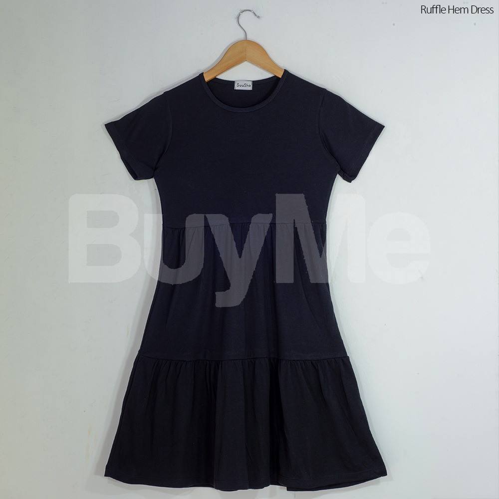 RUFFLE HEM DRESS