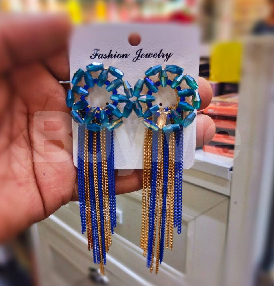 MUMBAI FASHION EARRINGS - BLUE