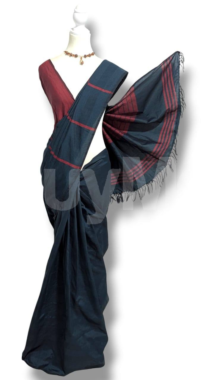 COTTON POLYESTER MIXED HANDLOOM SAREE