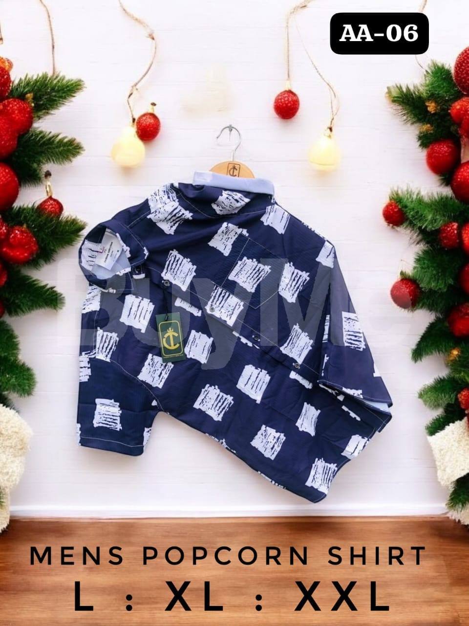MENS HALF SLEEVE POPCORN SHIRT