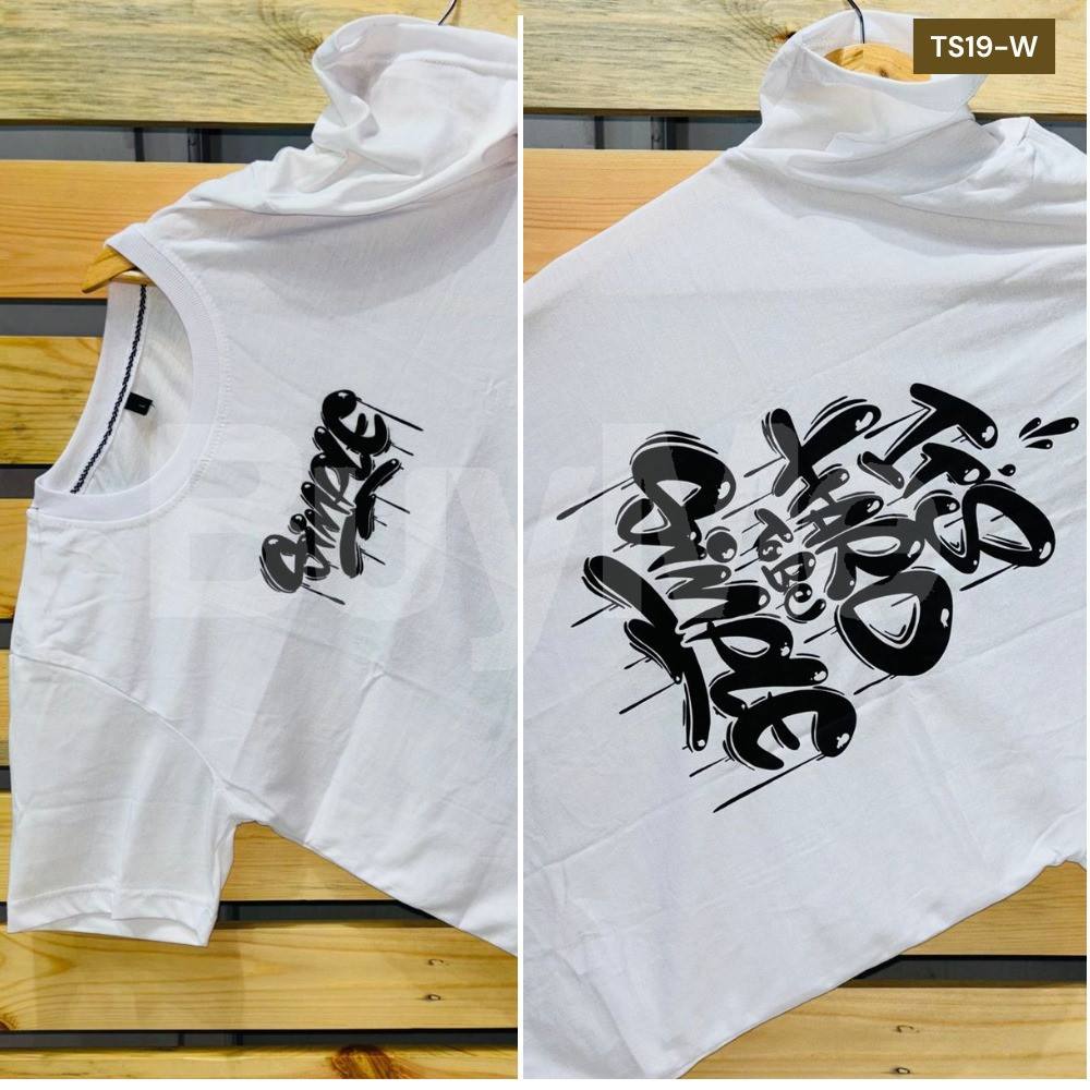 ITS HARD TOBE SIMPLE PRINTED T SHIRT - WHITE