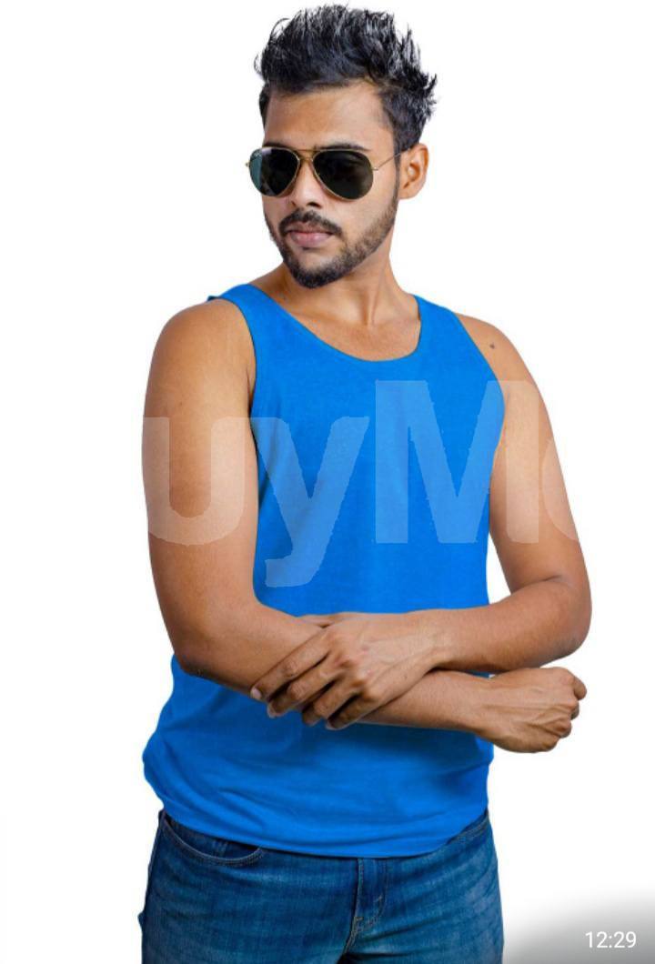 ARM CUT SLEEVELESS - BLUE