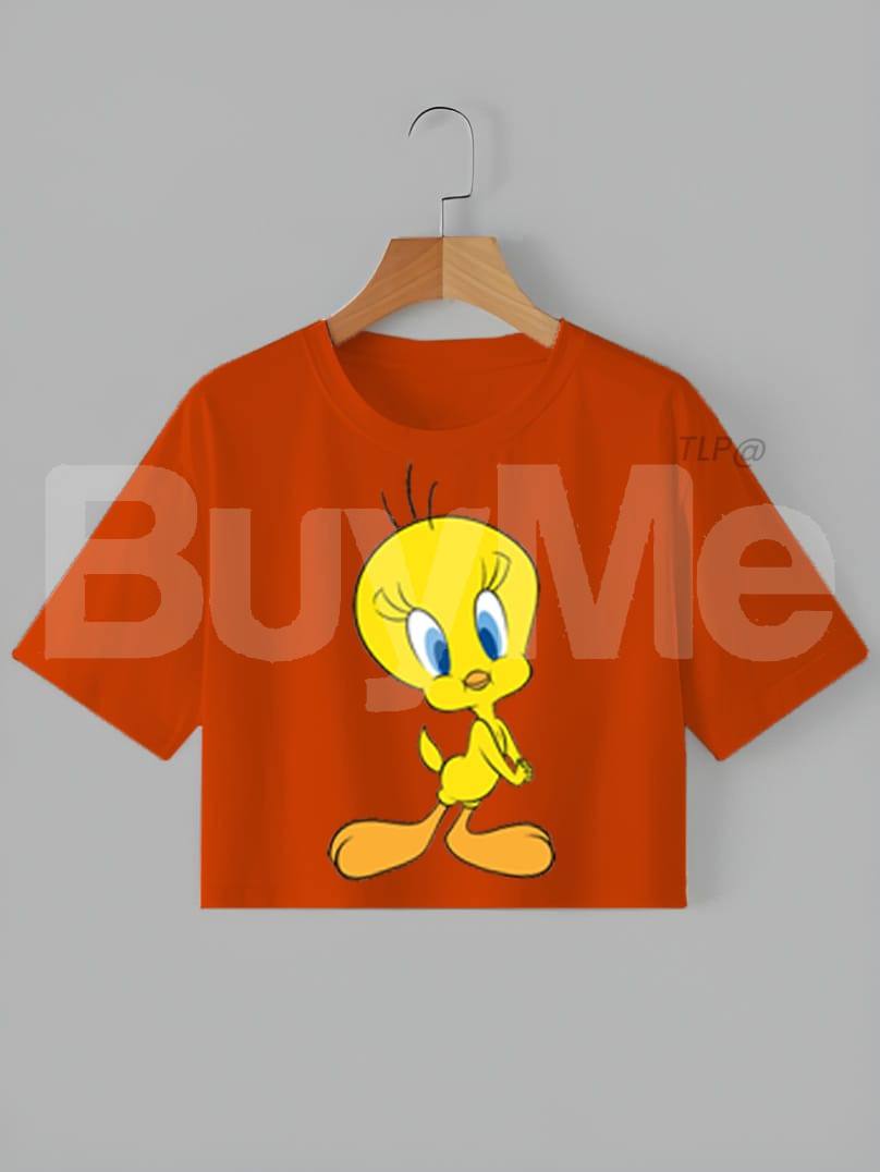 TWEETY CROPTOP - ORANGE