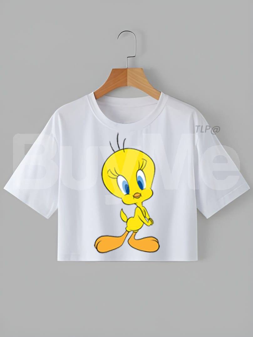 TWEETY CROPTOP - WHITE