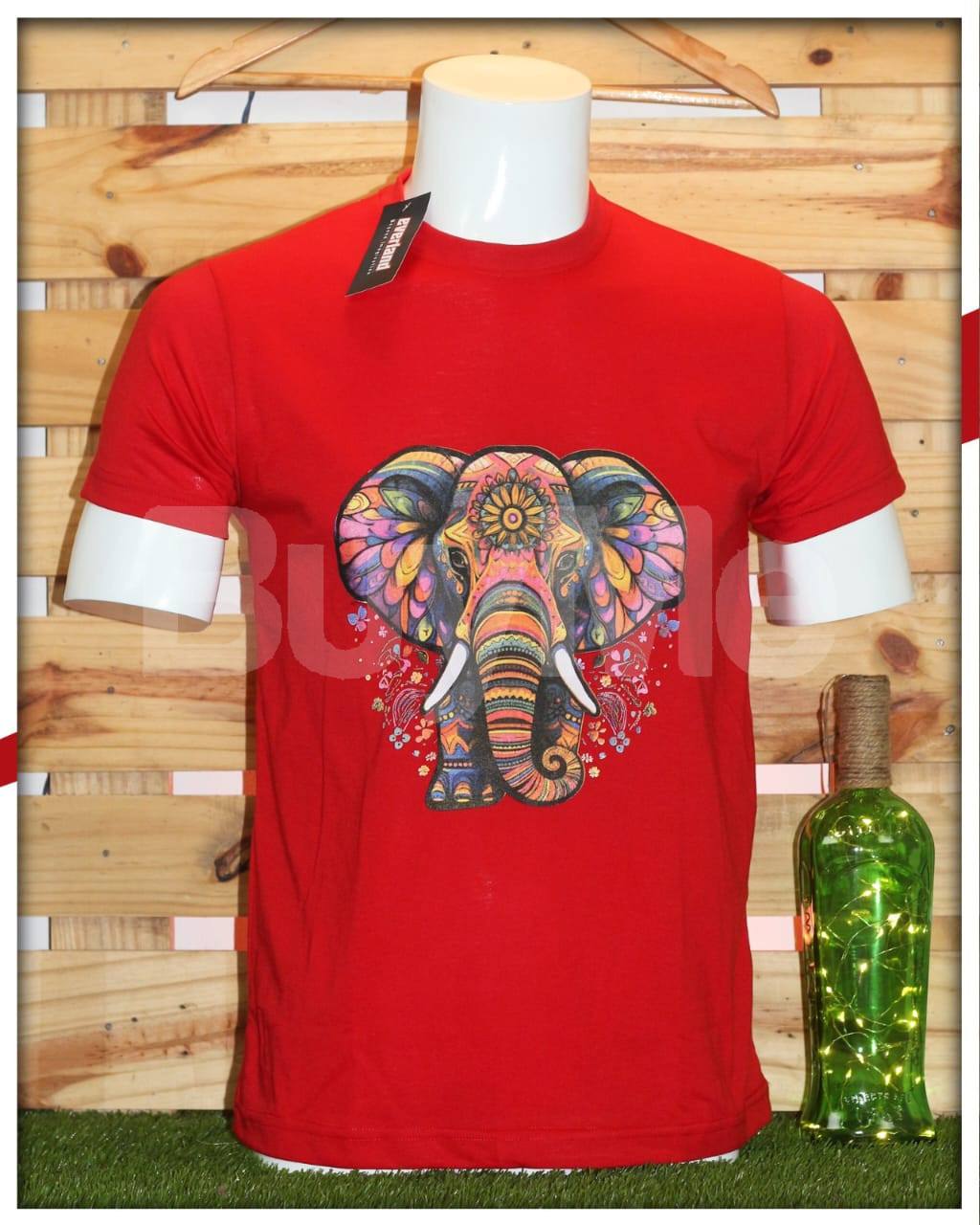 ELEPHANT CREW NECK T SHIRT - RED
