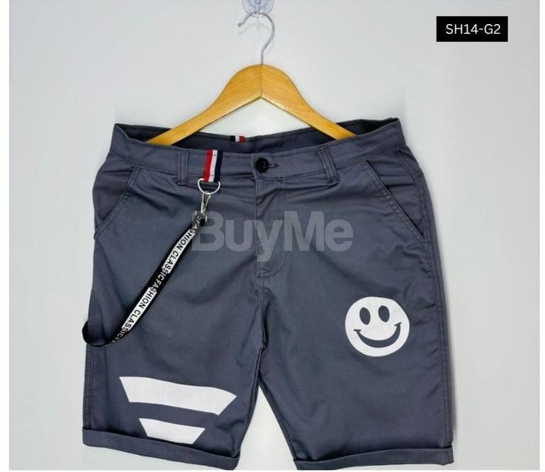 MENS TWILL COTTON SHORT - STEEL SMOKE