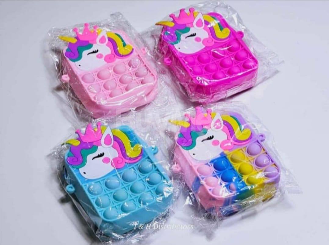 UNICORN POPIT SILICONE PURSE