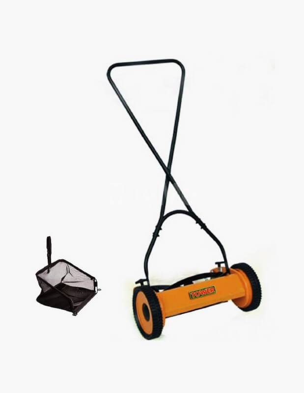 TOWER MANUAL LAWNMOWER WITH GRASS COLLECTOR