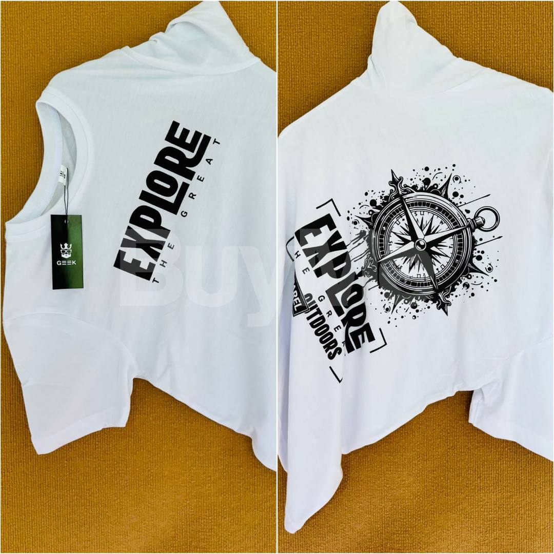 BACK SIDE PRINT NECK T SHIRT- WHITE COLOUR
