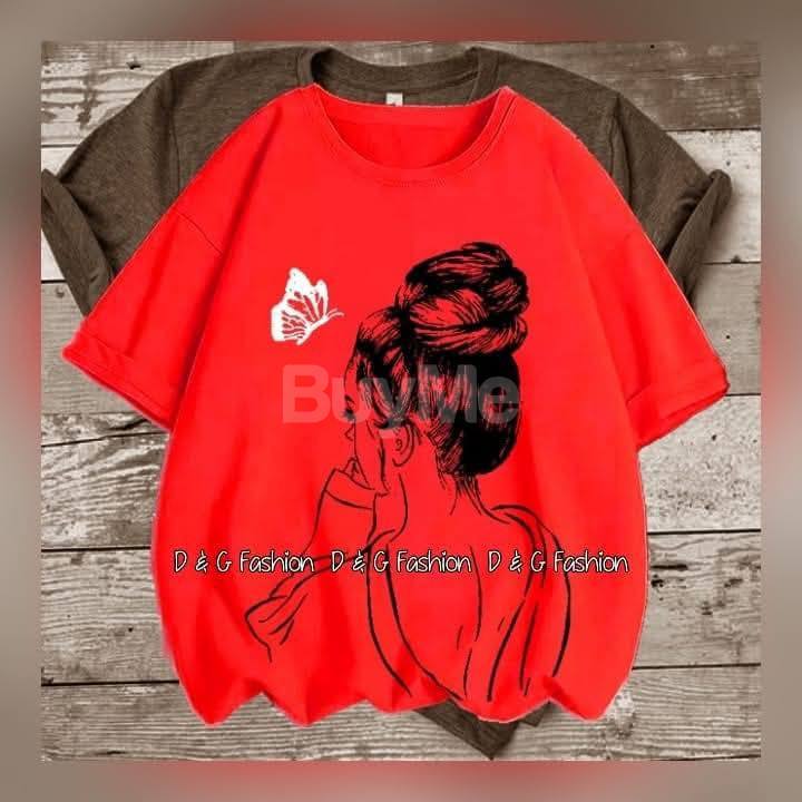 LADIES BAGGY T SHIRT - RED
