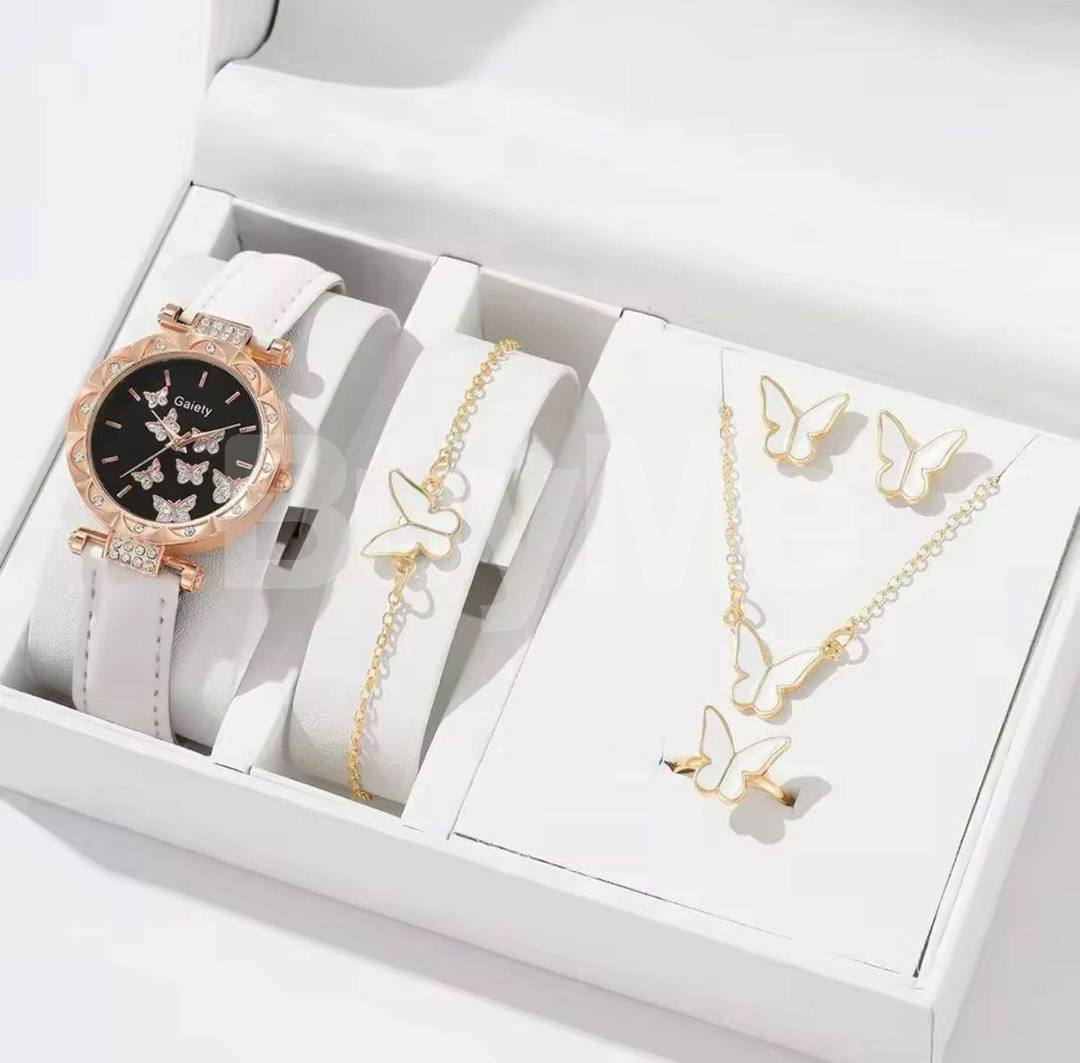 6PC WATCH SET - WHITE