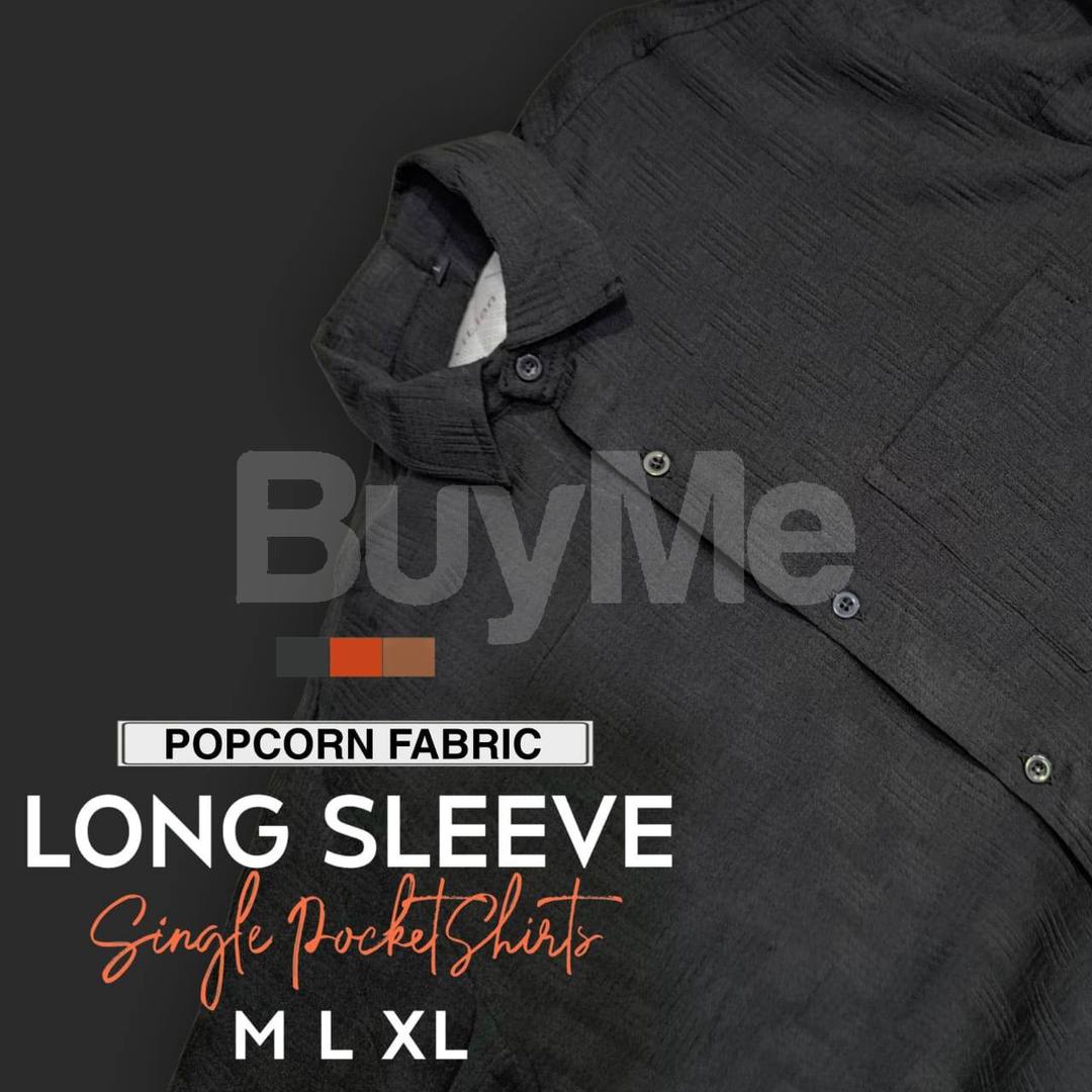 MENS POPCORN LONG SLEEVE - BLACK