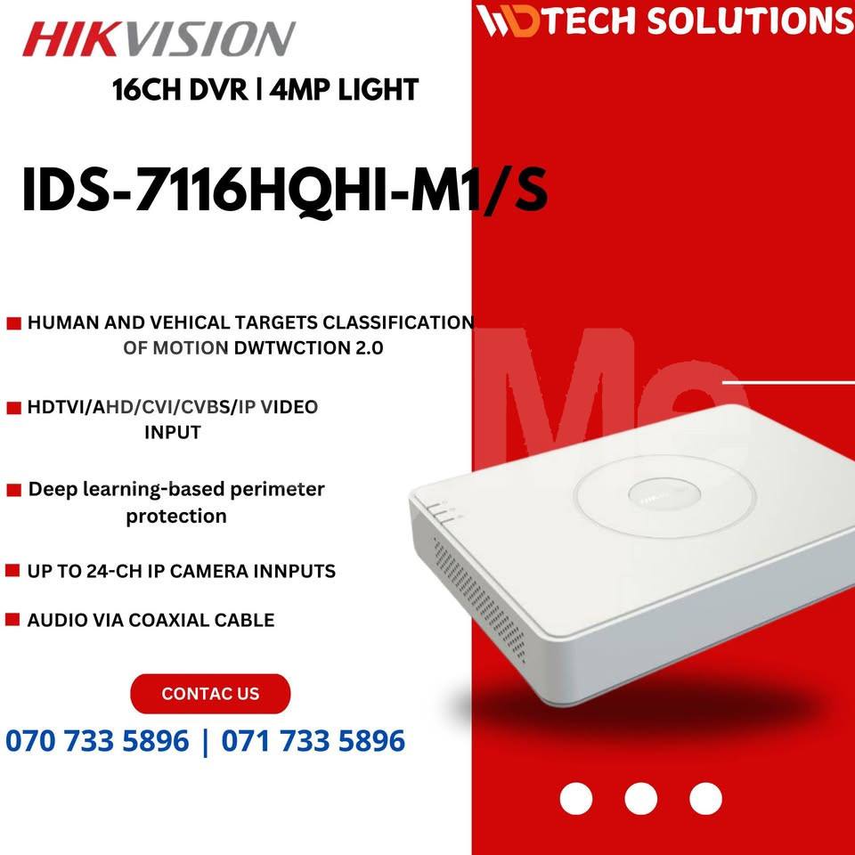 HIKVISION 16CH DVR | 4MP LIGHT IDS-7116HQHI-M1/S