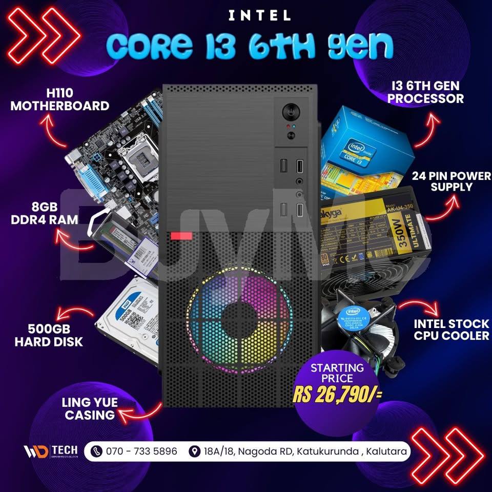 CORE I3 6TH GEN DESKTOP