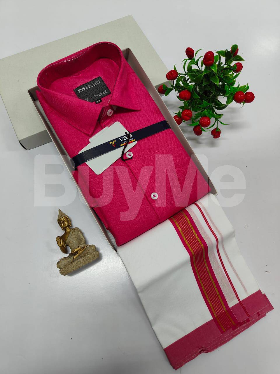 COTTON BLENDED HEAVY QUALITY SHIRT & DHOTHI