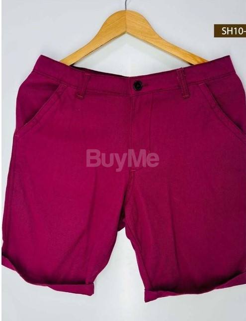 TWILL COTTON SHORT - BURGUNDY