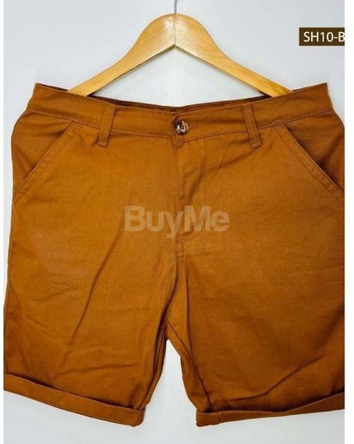TWILL COTTON SHORT - MID BROWN