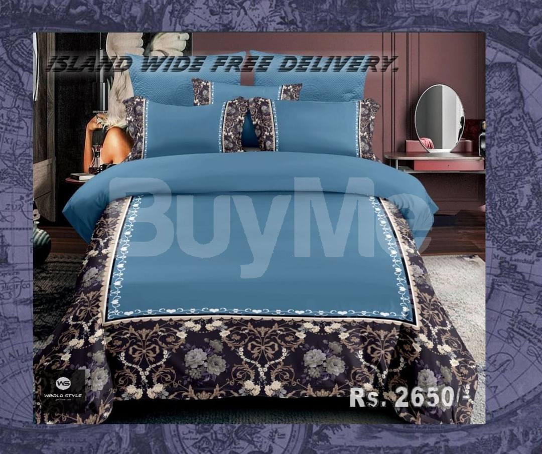 BLUE COLOR COB BEDSHEET SET