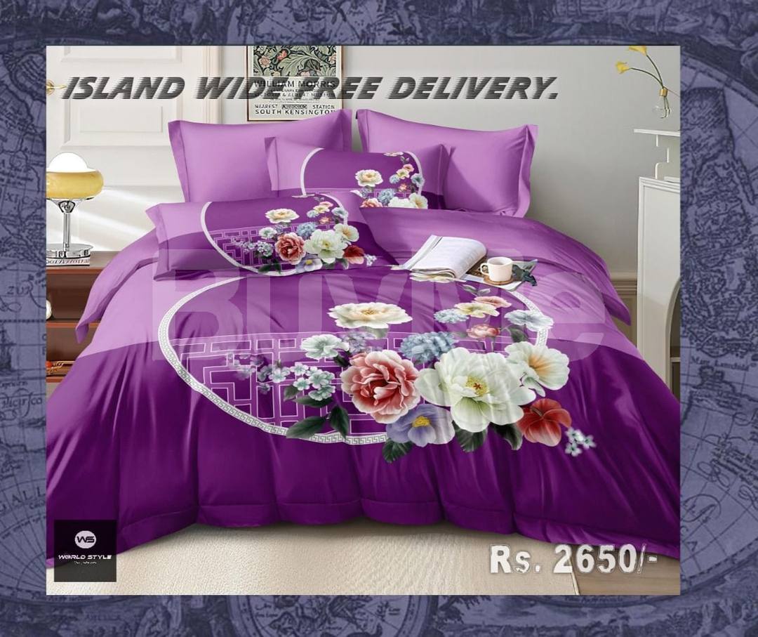 PURPLE BEDSHEET DESIGN - COB BEDSHEET SET