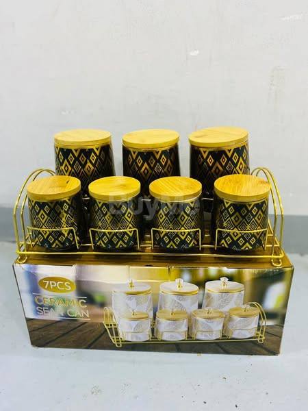 CEREMIC SPICE BOTTLES WITH RACK